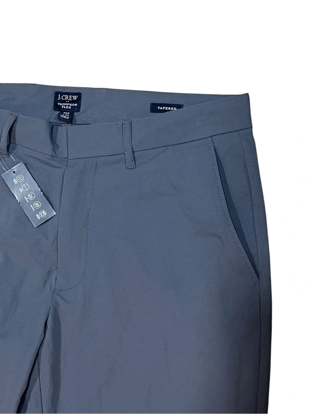 J. Crew Hiking Pants Thompson Tech Tapered Slate Blue Preppy Golf Casual 32 x 34